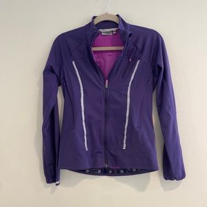 Athleta womens purple workout light weight jacket zip up size xxs